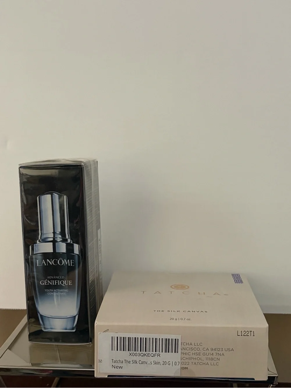 Lancôme Génifique Serum & Tatcha Silk Canvas Primer Bundle New